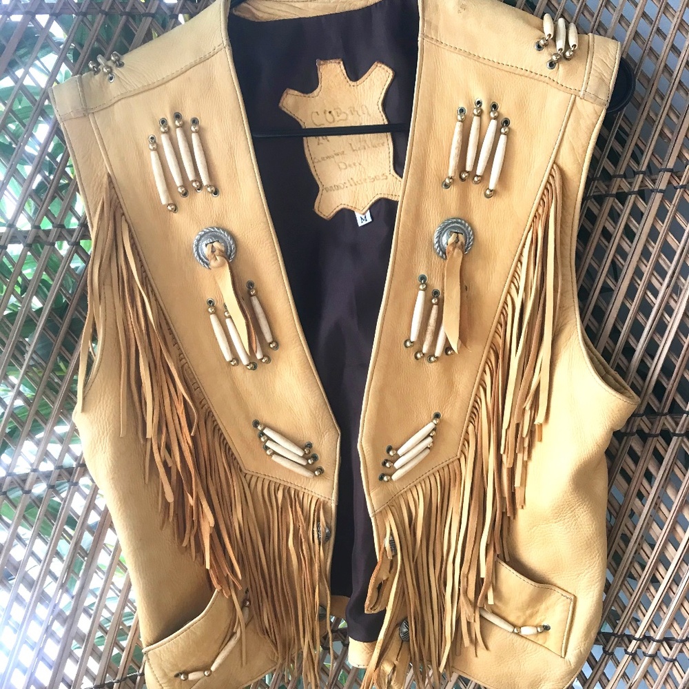 Native American leather vest